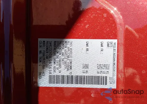 2025 Nissan Leaf Sv Plus z USA, uszkodzony, nr VIN 1N4CZ1CV1SC565638